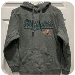 Vintage Jansport Stetson University Hatters Gray Hoodie Sweatshirt 2 Set Sm/med